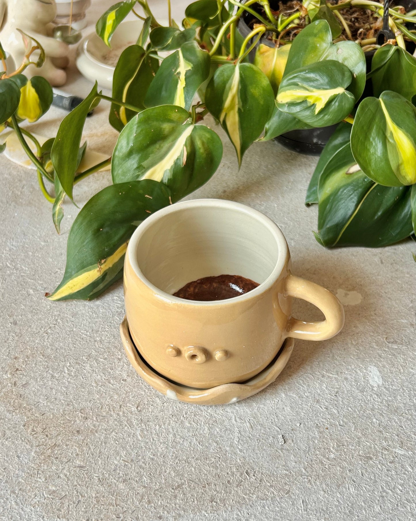cinnamon bun mug + lid