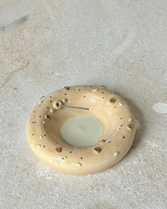 bagel incense holder