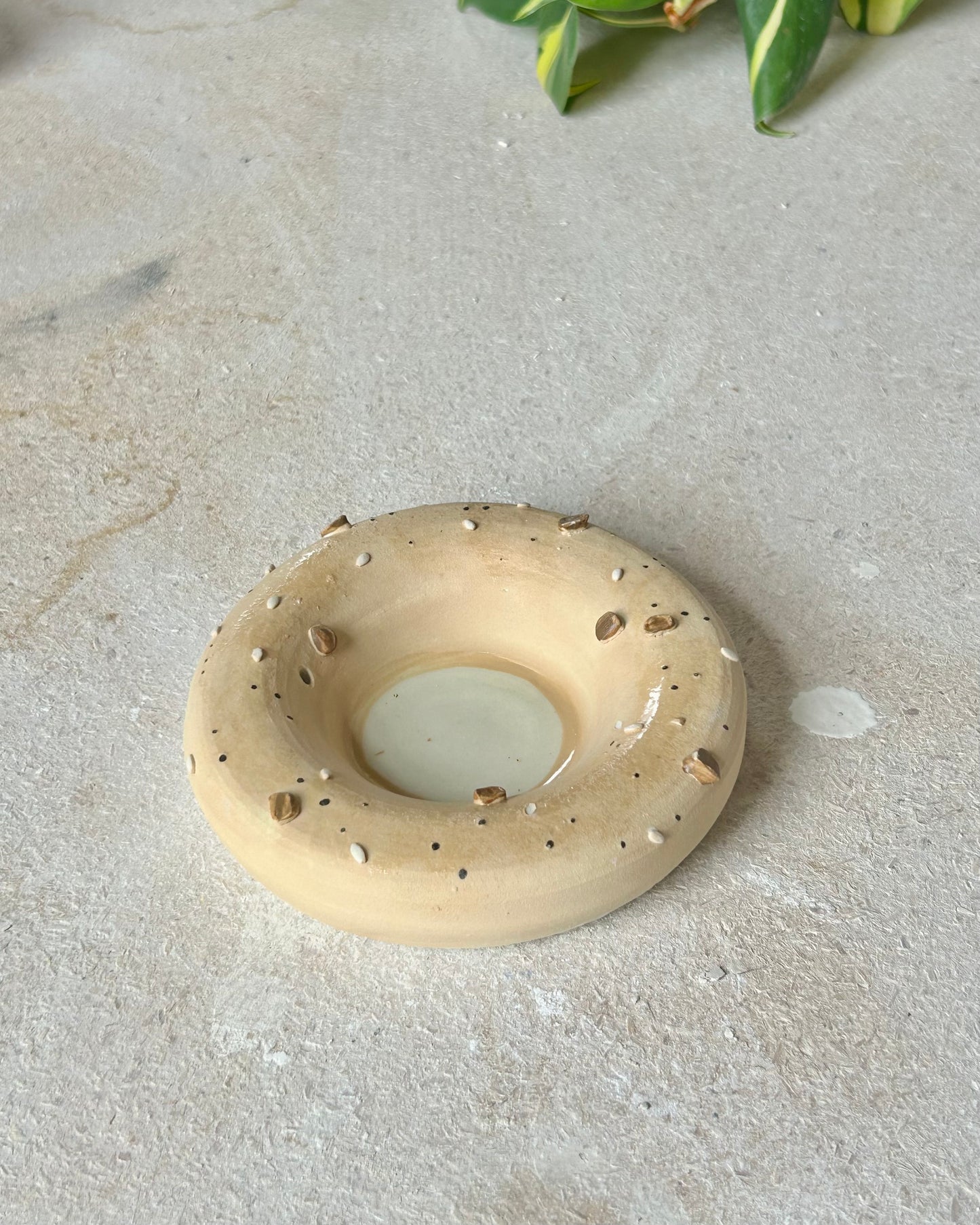 bagel incense holder