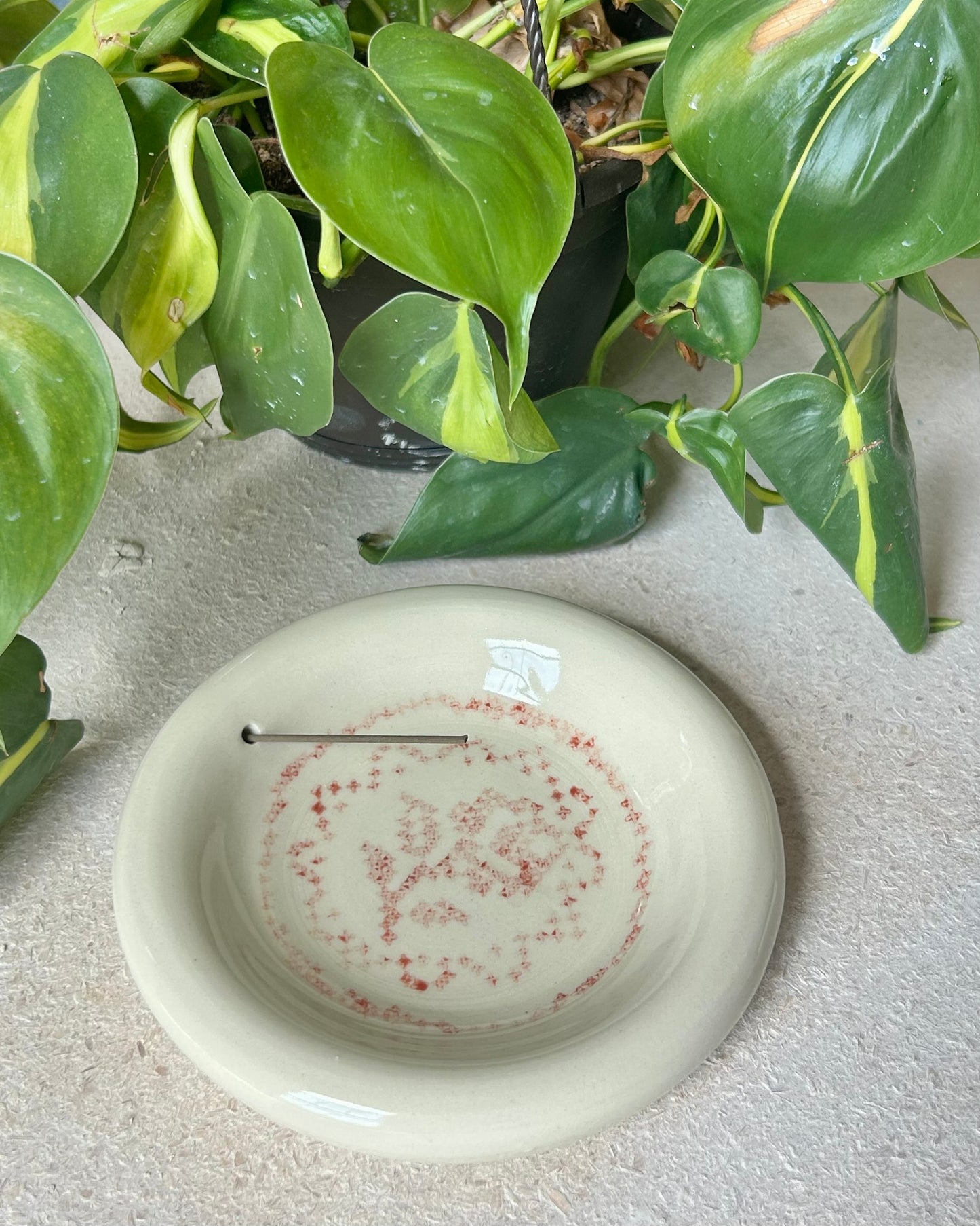 cross-stitch incense holder