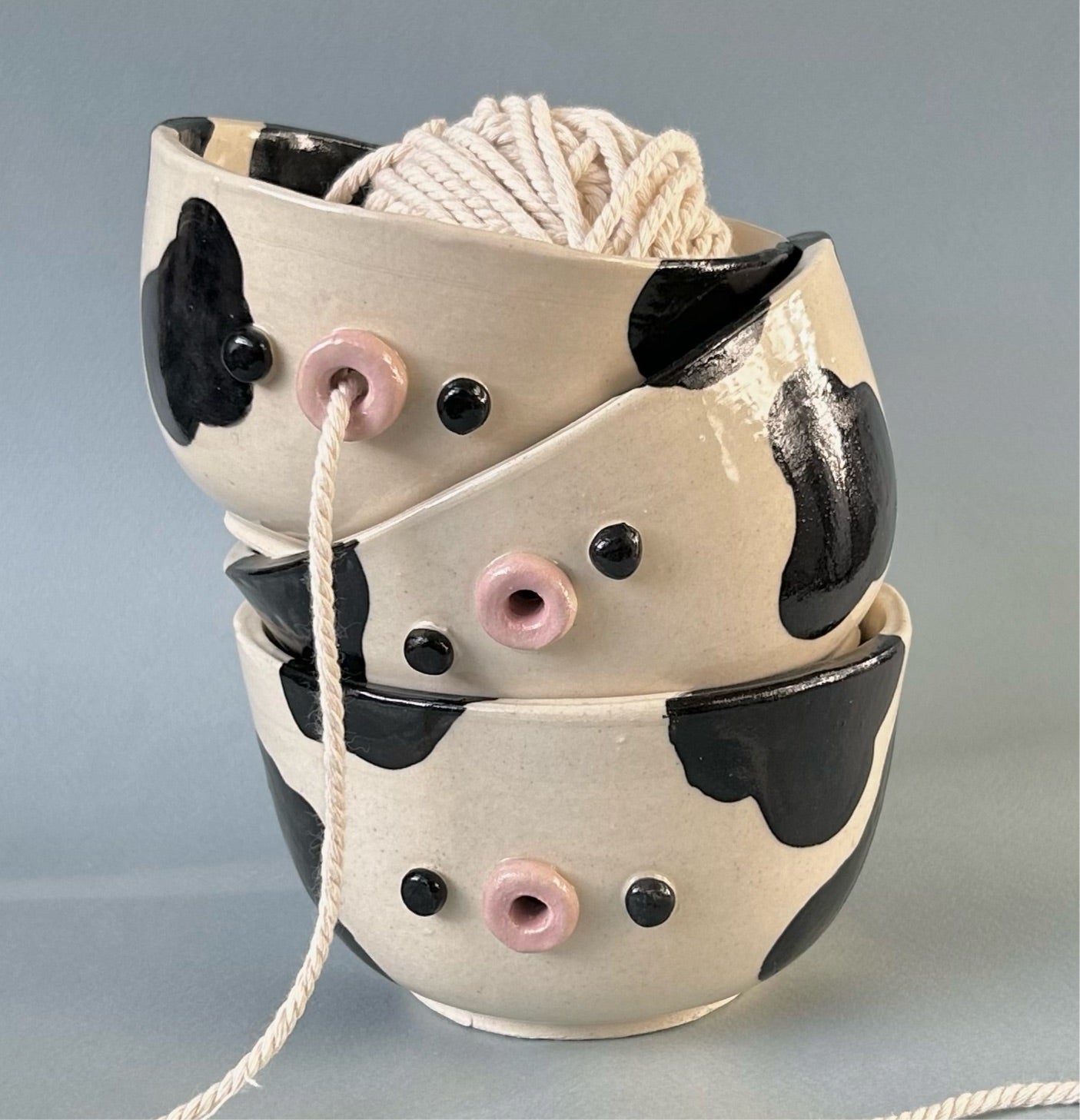 Cow Yarn Bowl 