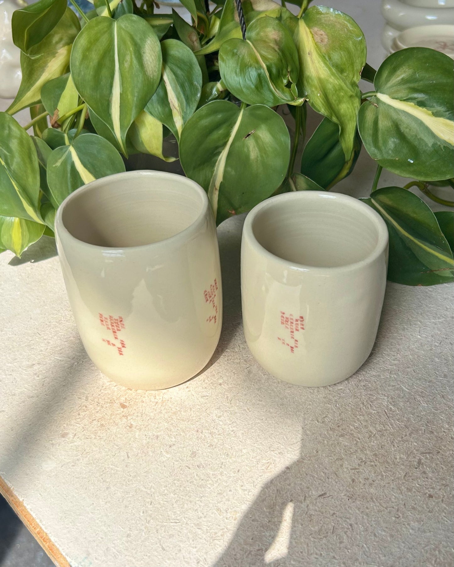 cross-stitch smoothie cups