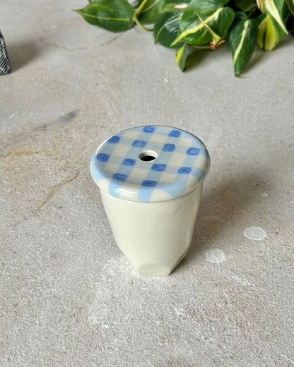 gingham to go cup (imperfect)