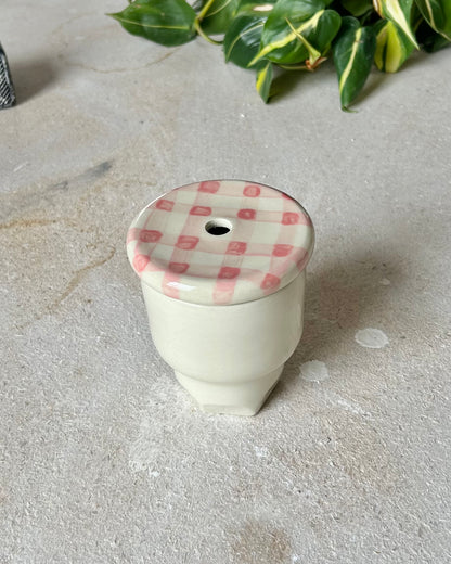 gingham to go cup (imperfect)