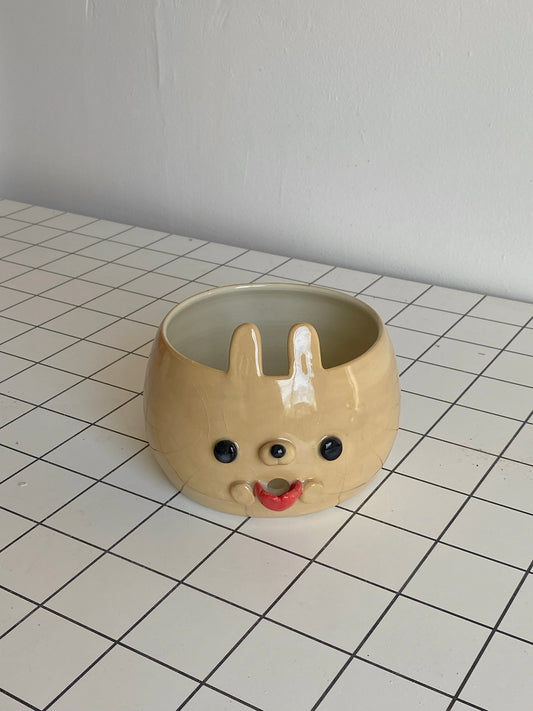 bunny yarn bowl (imperfect)