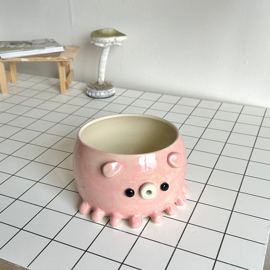 pink dumbo octopus yarn bowl (imperfect)