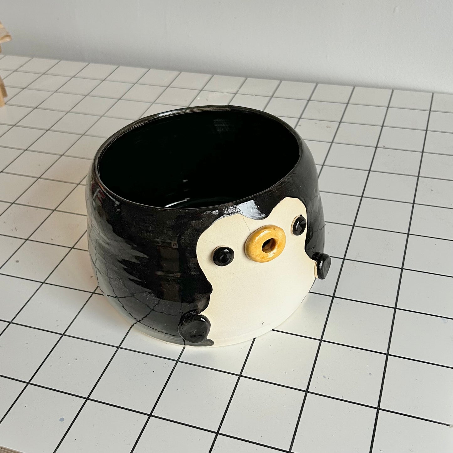 extra large penguin yarn bowl (imperfect)