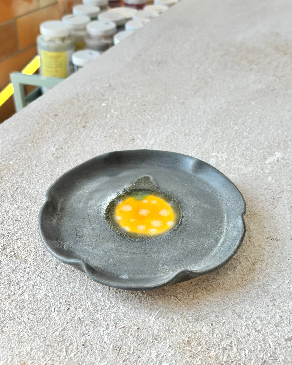 orange plate