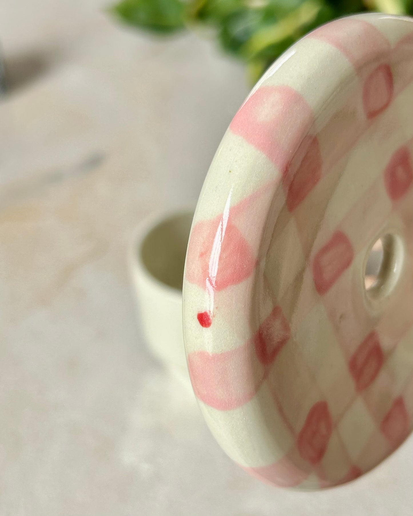 gingham to go cup (imperfect)