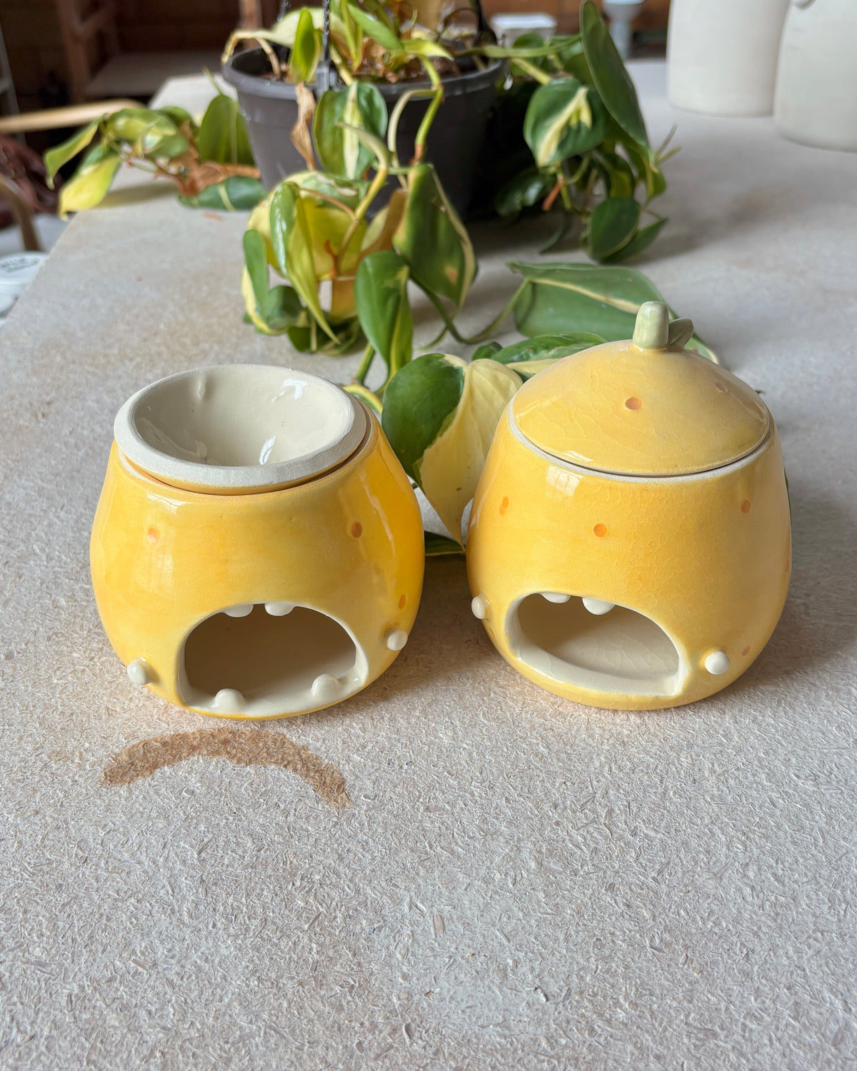 lemon candle jars (imperfect)