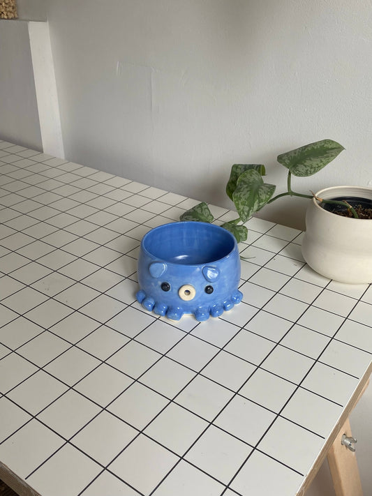 blue dumbo octopus yarn bowl (imperfect)