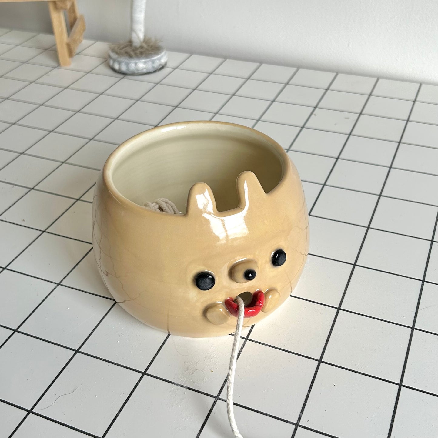 bunny yarn bowl