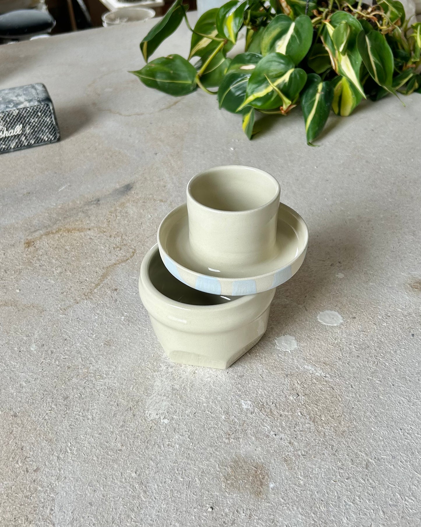 Gingham Jar Butter Bell (imperfect)