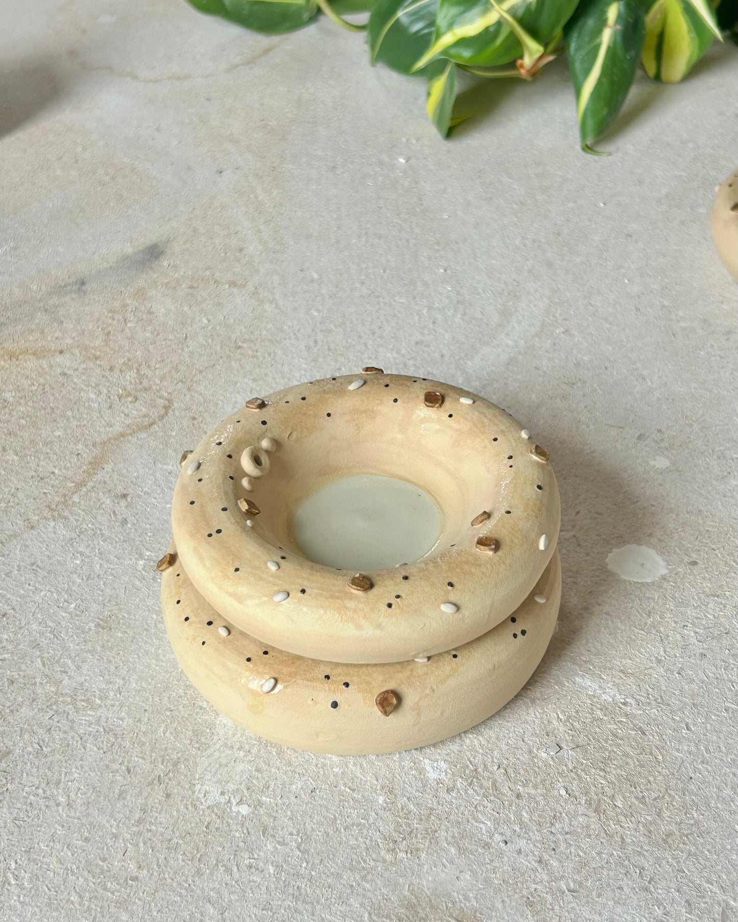 bagel incense holder