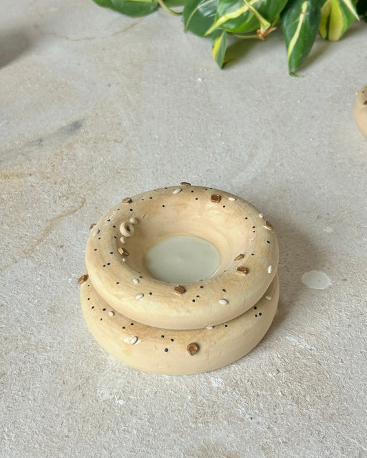 bagel incense holder