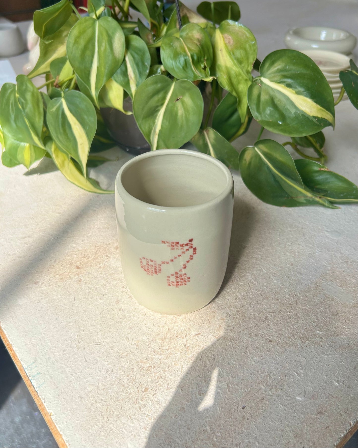 cross-stitch smoothie cups