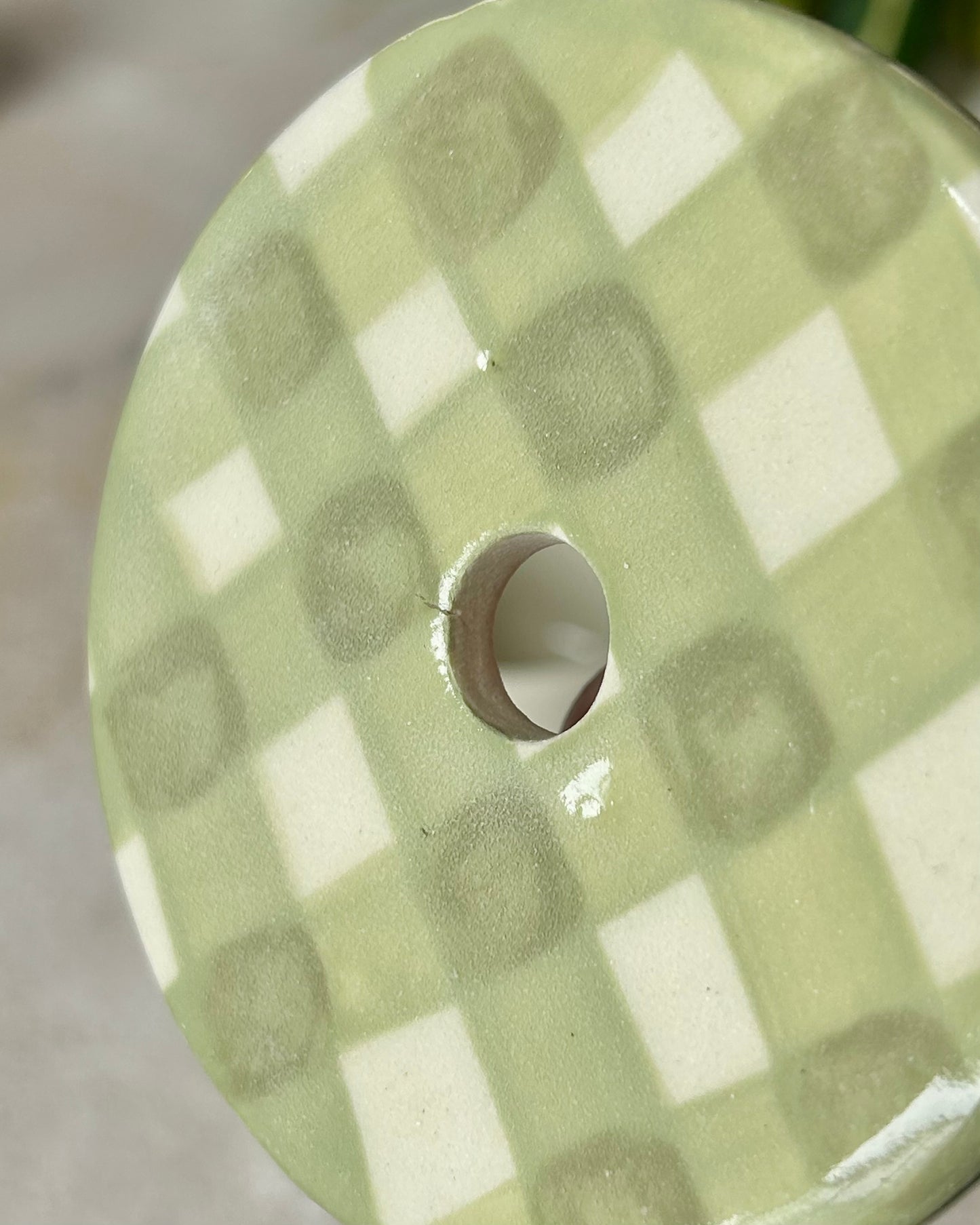 gingham to go cup (imperfect)