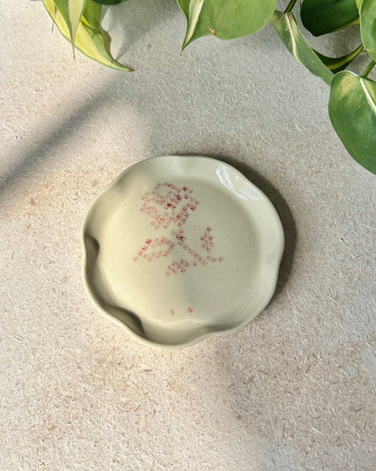 cross-stitch tea plates