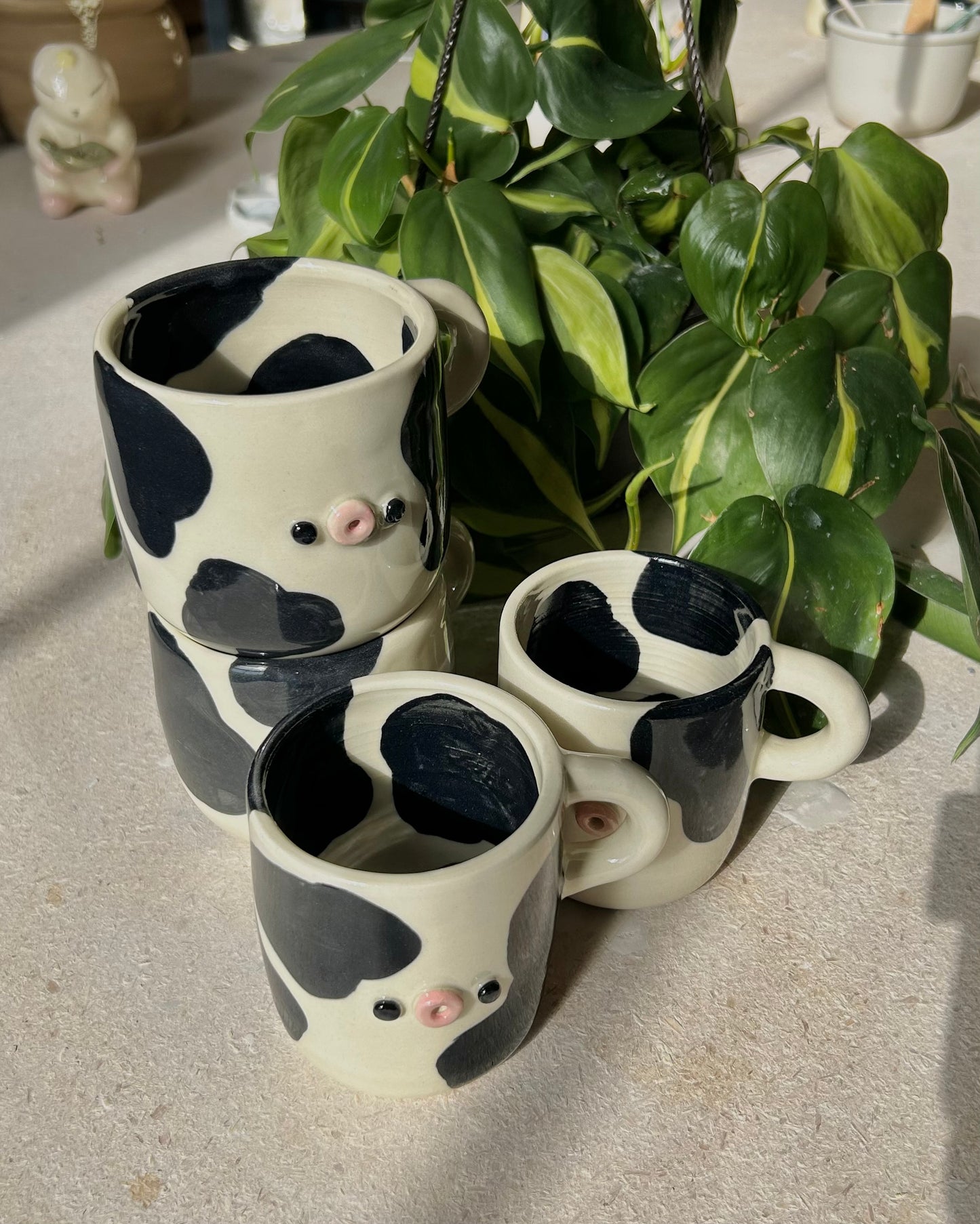 classic cow mugs