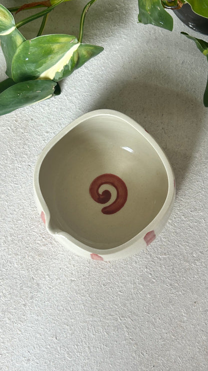 striped matcha bowl