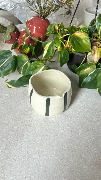striped matcha bowl